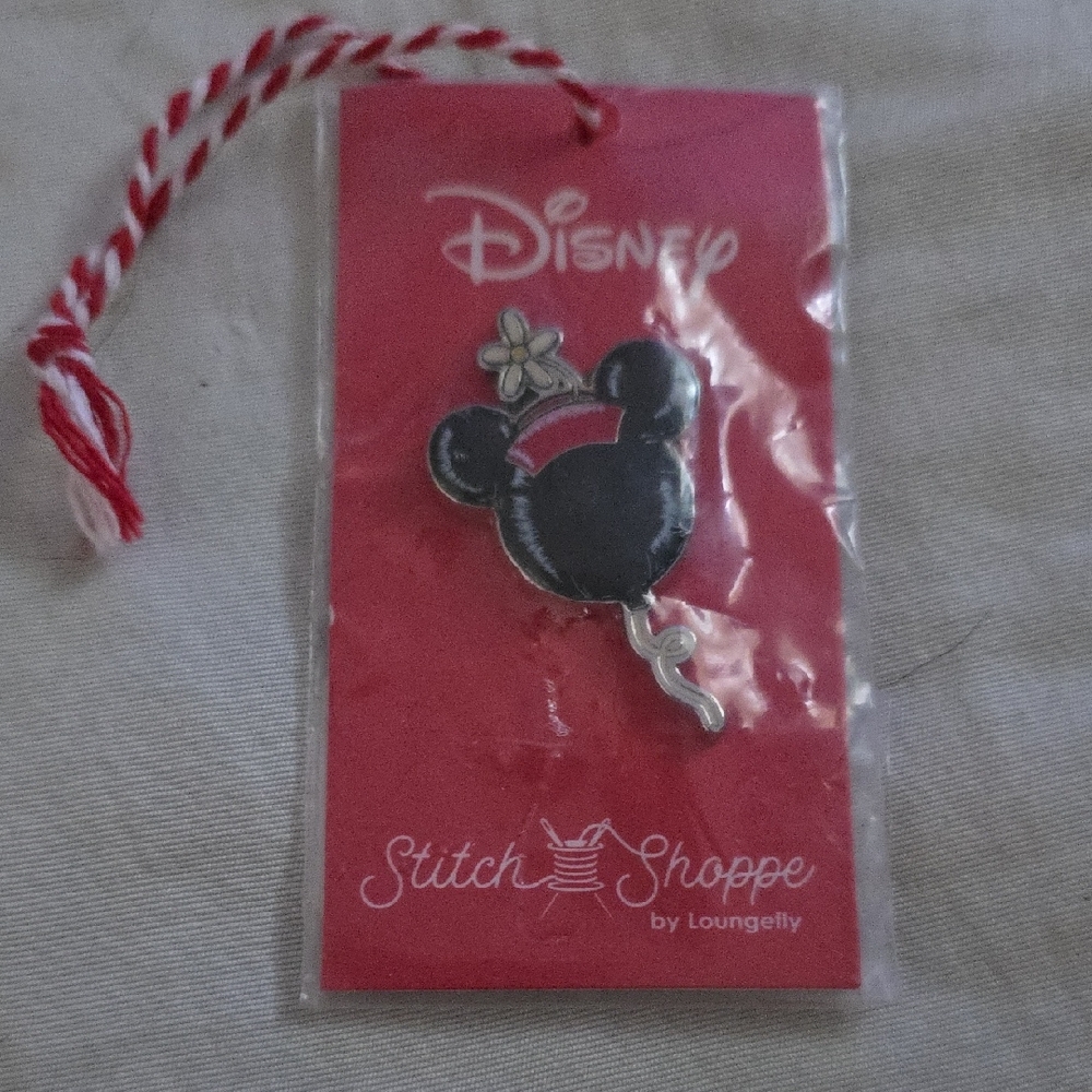 Disney Black and Silver Mickey Pin Accessory